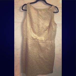 NWOT Gold textured keyhole dress vintage